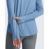 image:imageG4Free Skimetic UPF 50 Sun Hoodie Lightweight Women Long Sleeve Workout Tops Shirts Half Zip Quick Dry Running HikingDusty Blue