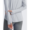 image:imageG4Free Skimetic UPF 50 Sun Hoodie Lightweight Women Long Sleeve Workout Tops Shirts Half Zip Quick Dry Running HikingGray