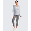 image:imageG4Free Skimetic UPF 50 Sun Hoodie Lightweight Women Long Sleeve Workout Tops Shirts Half Zip Quick Dry Running HikingGray