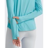 image:imageG4Free Skimetic UPF 50 Sun Hoodie Lightweight Women Long Sleeve Workout Tops Shirts Half Zip Quick Dry Running HikingLake Blue