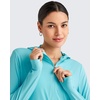 image:imageG4Free Skimetic UPF 50 Sun Hoodie Lightweight Women Long Sleeve Workout Tops Shirts Half Zip Quick Dry Running HikingLake Blue