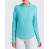 image:imageG4Free Skimetic UPF 50 Sun Hoodie Lightweight Women Long Sleeve Workout Tops Shirts Half Zip Quick Dry Running HikingLake Blue