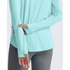 image:imageG4Free Skimetic UPF 50 Sun Hoodie Lightweight Women Long Sleeve Workout Tops Shirts Half Zip Quick Dry Running HikingLight Blue