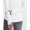 image:imageG4Free Skimetic UPF 50 Sun Hoodie Lightweight Women Long Sleeve Workout Tops Shirts Half Zip Quick Dry Running HikingWhite