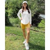 image:imageG4Free Skimetic UPF 50 Sun Hoodie Lightweight Women Long Sleeve Workout Tops Shirts Half Zip Quick Dry Running HikingWhite