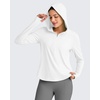 image:imageG4Free Skimetic UPF 50 Sun Hoodie Lightweight Women Long Sleeve Workout Tops Shirts Half Zip Quick Dry Running HikingWhite