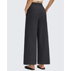 image:imageG4Free Strowen Women Lightweight Wide Leg Ankle Pants with Pockets 78 Length Track Pants Stretchy Casual Travel TrousersBlack