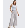 image:imageG4Free Strowen Women Lightweight Wide Leg Ankle Pants with Pockets 78 Length Track Pants Stretchy Casual Travel TrousersChrim Gray