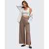 image:imageG4Free Strowen Women Lightweight Wide Leg Ankle Pants with Pockets 78 Length Track Pants Stretchy Casual Travel TrousersMocha Cream