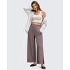 image:imageG4Free Strowen Women Lightweight Wide Leg Ankle Pants with Pockets 78 Length Track Pants Stretchy Casual Travel TrousersTaupe