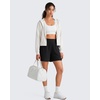 image:imageG4Free Waffle Knit Casual Shorts for Women 4  High Waisted Summer Soft Athletic Shorts with PocketsBlack