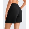 image:imageG4Free Waffle Knit Casual Shorts for Women 4  High Waisted Summer Soft Athletic Shorts with PocketsBlack