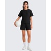 image:imageG4Free Waffle Knit Casual Shorts for Women 4  High Waisted Summer Soft Athletic Shorts with PocketsBlack