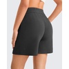 image:imageG4Free Waffle Knit Casual Shorts for Women 4  High Waisted Summer Soft Athletic Shorts with PocketsDark Gray