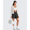 image:imageG4Free Waffle Knit Casual Shorts for Women 4  High Waisted Summer Soft Athletic Shorts with PocketsDark Gray