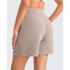 image:imageG4Free Waffle Knit Casual Shorts for Women 4  High Waisted Summer Soft Athletic Shorts with PocketsDusty Taupe