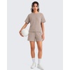image:imageG4Free Waffle Knit Casual Shorts for Women 4  High Waisted Summer Soft Athletic Shorts with PocketsDusty Taupe