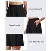 image:imageG4Free Women Casual Shorts 4 Water Resistant Lightweight Side Slit Walking Athletic Shorts with PocketsBlack
