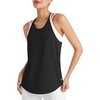 image:imageG4Free Workout Athletic Tank Tops for Women Racerback Lightweight Gym Pilates YBack Loose Fit Running Tanks TopBlack