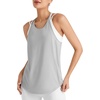 image:imageG4Free Workout Athletic Tank Tops for Women Racerback Lightweight Gym Pilates YBack Loose Fit Running Tanks TopGray