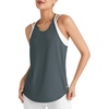 image:imageG4Free Workout Athletic Tank Tops for Women Racerback Lightweight Gym Pilates YBack Loose Fit Running Tanks TopGray Blue