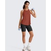 image:imageG4Free Workout Athletic Tank Tops for Women Racerback Lightweight Gym Pilates YBack Loose Fit Running Tanks TopJam Brown