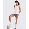 image:imageG4Free Workout Athletic Tank Tops for Women Racerback Lightweight Gym Pilates YBack Loose Fit Running Tanks TopWhite