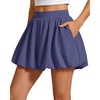image:imageG4Free Chillwhisp Bubble Tennis Skirts for Women  14 Mini Athletic Ruffled Hem Casual Skorts Inner Shorts with 3 PocketsDusky Purple
