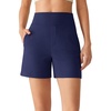 image:imageG4Free EverGoing Womens Casual Shorts High Waisted 4  5 Comfy Shorts with Pockets for Yoga Workout LoungeRoyal Blue