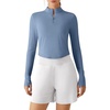 image:imageG4Free Lightbreeze Womens UPF 50 Sun Shirts Quick Dry  Breathable Crop Long Sleeve Workout Tops Running Hiking GolfDusty Blue