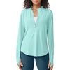 image:imageG4Free Lightbreeze Womens UPF 50 Sun Shirts Quick Dry  Lightweight Long Sleeve Workout Tops Half Zip Running Hiking YogaLight Blue