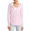 image:imageG4Free Skimetic UPF 50 Sun Hoodie Lightweight Women Long Sleeve Workout Tops Shirts Half Zip Quick Dry Running HikingPink