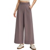 image:imageG4Free Strowen Women Lightweight Wide Leg Ankle Pants with Pockets 78 Length Track Pants Stretchy Casual Travel TrousersTaupe