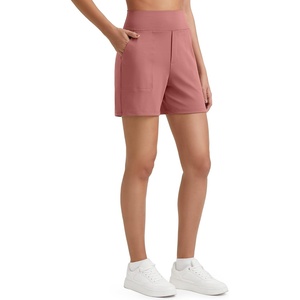 image:imageG4Free EverGoing Womens Casual Shorts High Waisted 4  5 Comfy Shorts with Pockets for Yoga Workout LoungeCameo