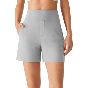 image:imageG4Free EverGoing Womens Casual Shorts High Waisted 4  5 Comfy Shorts with Pockets for Yoga Workout LoungeLight Gray