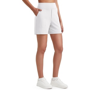 image:imageG4Free EverGoing Womens Casual Shorts High Waisted 4  5 Comfy Shorts with Pockets for Yoga Workout LoungePure White