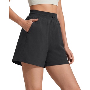 image:imageG4Free High Waisted Casual Shorts Women 35Adjustable Drawstring A Line Workout Shorts with Zip PocketsBlack