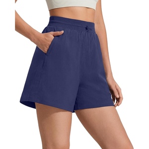 image:imageG4Free High Waisted Casual Shorts Women 35Adjustable Drawstring A Line Workout Shorts with Zip PocketsDark Navy