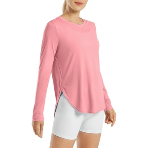 image:imageG4Free Lightbreeze Womens UPF 50 Long Sleeve Workout Tops Quick Dry UV Sun Shirt Running Gym Hiking Yoga Casual LightweightPink