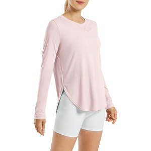 image:imageG4Free Lightbreeze Womens UPF 50 Long Sleeve Workout Tops Quick Dry UV Sun Shirt Running Gym Hiking Yoga Casual LightweightSmoky Blush