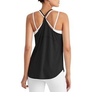 image:imageG4Free Workout Athletic Tank Tops for Women Racerback Lightweight Gym Pilates YBack Loose Fit Running Tanks TopBlack