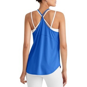 image:imageG4Free Workout Athletic Tank Tops for Women Racerback Lightweight Gym Pilates YBack Loose Fit Running Tanks TopBlue
