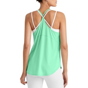 image:imageG4Free Workout Athletic Tank Tops for Women Racerback Lightweight Gym Pilates YBack Loose Fit Running Tanks TopMint