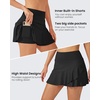 image:imageG4Free 1520 Tennis Skirts for Women Golf Skorts with Pockets High Waist Ruffle Athletic Skirt Inner Shorts15black
