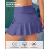 image:imageG4Free 1520 Tennis Skirts for Women Golf Skorts with Pockets High Waist Ruffle Athletic Skirt Inner Shorts15dusky Purple