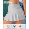 image:imageG4Free 1520 Tennis Skirts for Women Golf Skorts with Pockets High Waist Ruffle Athletic Skirt Inner Shorts15grey
