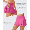 image:imageG4Free 1520 Tennis Skirts for Women Golf Skorts with Pockets High Waist Ruffle Athletic Skirt Inner Shorts15rose Pink