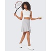 image:imageG4Free 1520 Tennis Skirts for Women Golf Skorts with Pockets High Waist Ruffle Athletic Skirt Inner Shorts20grey