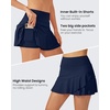 image:imageG4Free 1520 Tennis Skirts for Women Golf Skorts with Pockets High Waist Ruffle Athletic Skirt Inner ShortsDark Navy