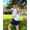 image:imageG4Free 1520 Tennis Skirts for Women Golf Skorts with Pockets High Waist Ruffle Athletic Skirt Inner ShortsDark Navy